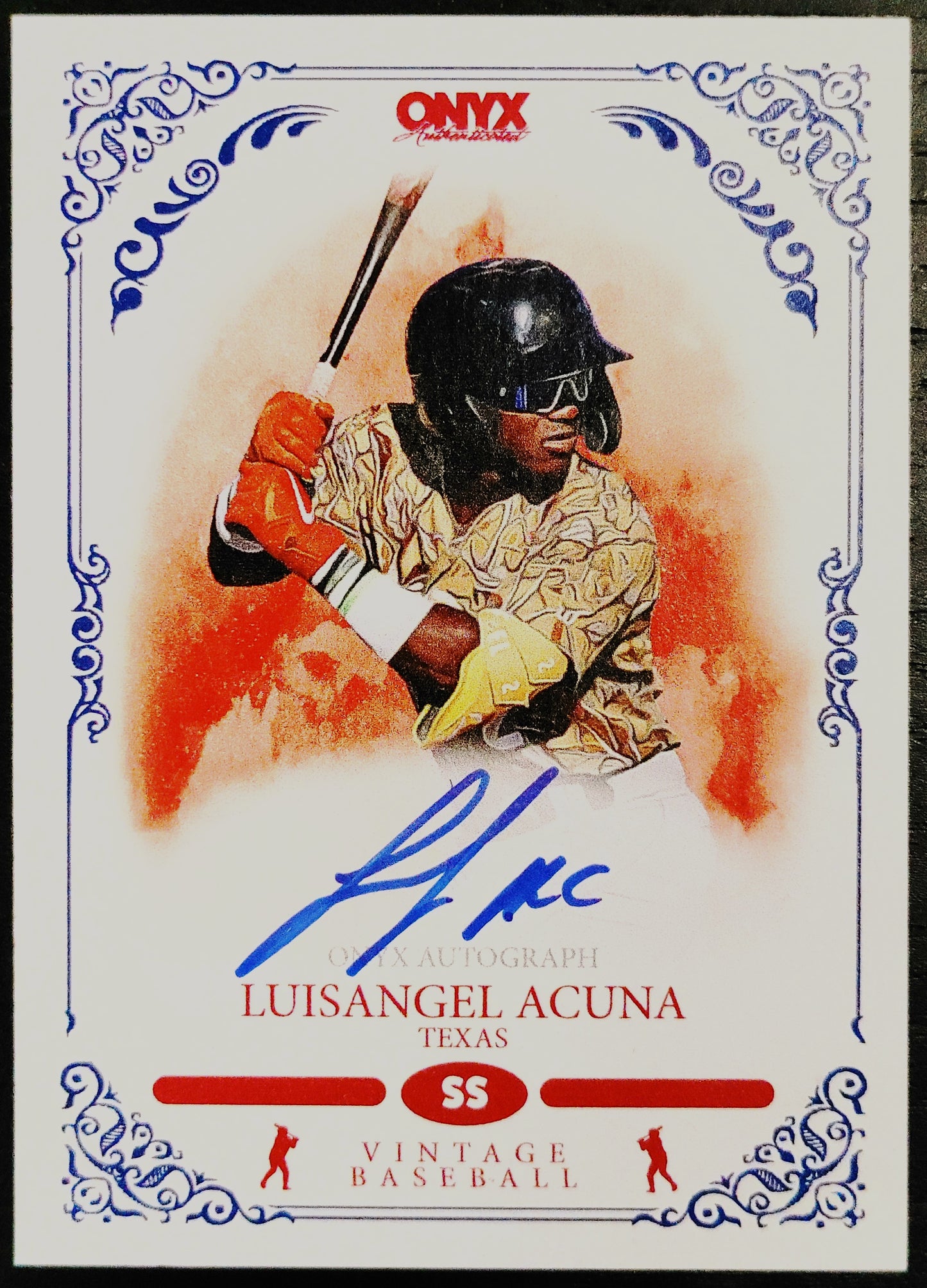 Onyx Vintage Blue Autographed - Luisangel Acuna