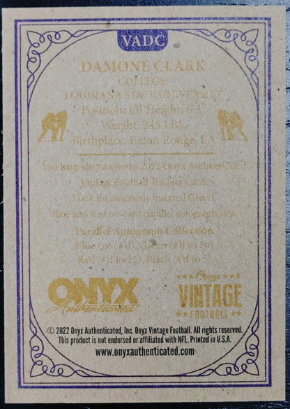 Onyx Vintage Autographed - Damone Clark