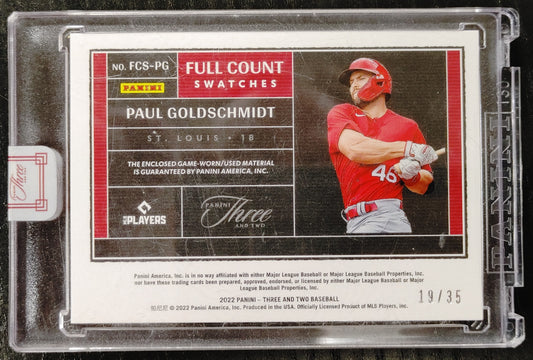 Paul Goldschmidt # 19 / 35 Panini Full Count Swatches Three And Two