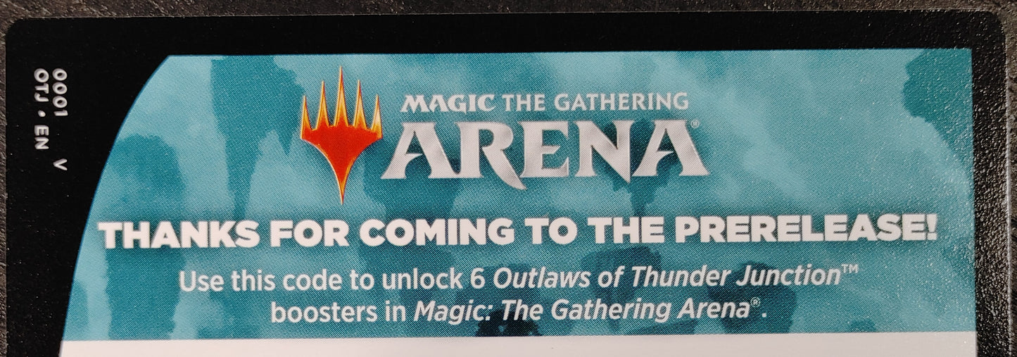 Arena Redemption Code - Outlaws of Thunder Junction Prerelease Packs