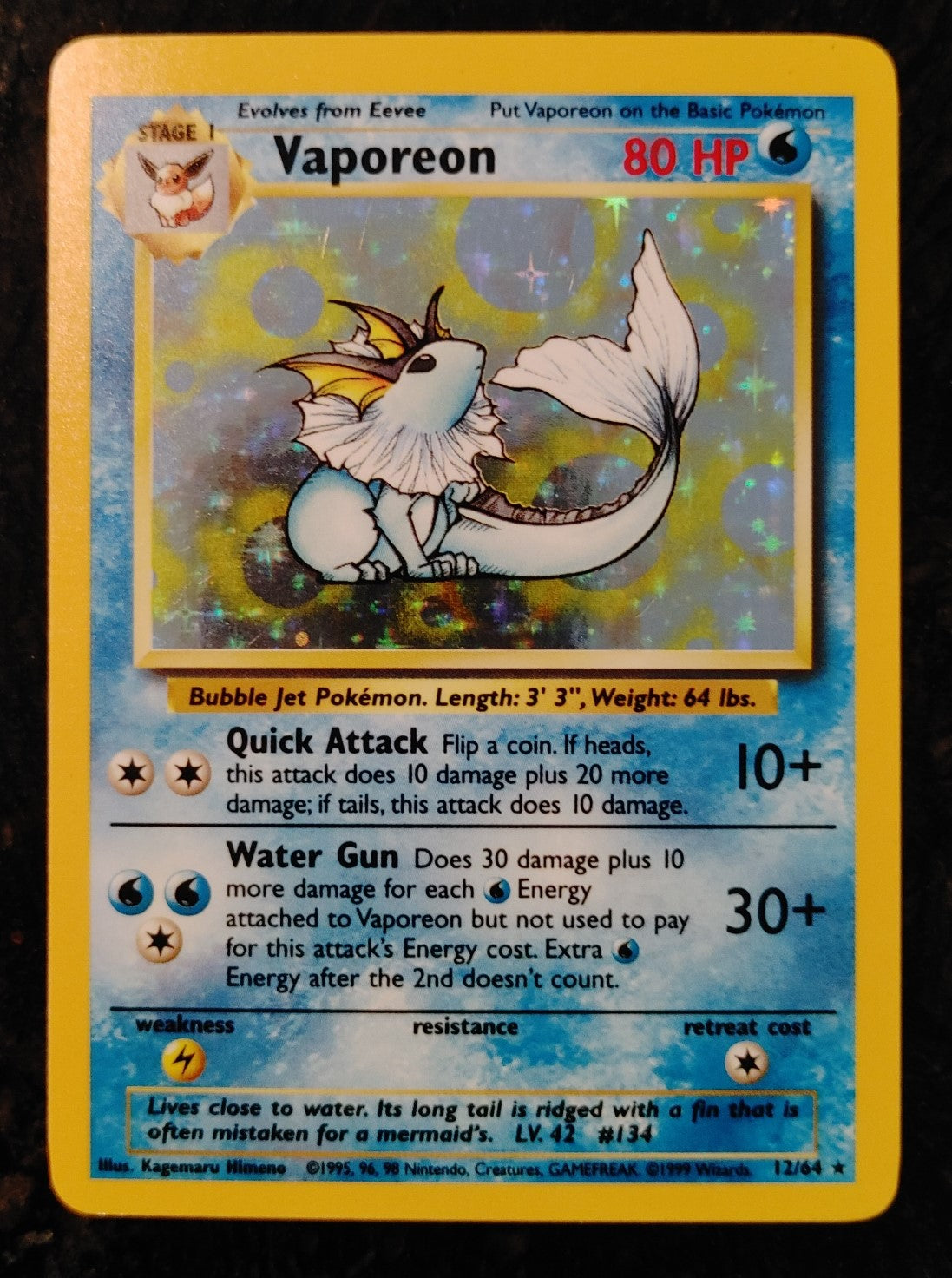 Vaporeon (12/64) [Jungle] - Factory Error No Set Symbol