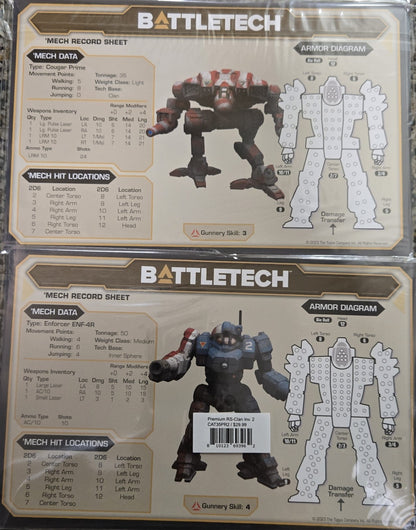 Battletech - Premium Record Sheets (Clan Invasion Set 2)
