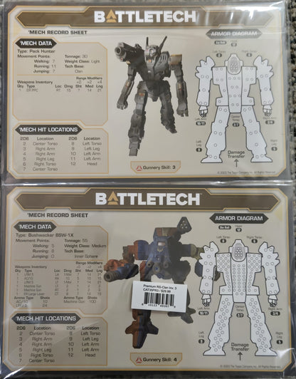 Battletech - Premium Record Sheets (Clan Invasion Set 3)
