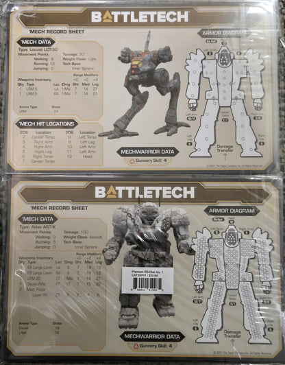 Battletech - Premium Record Sheets (Clan Invasion Set 1)
