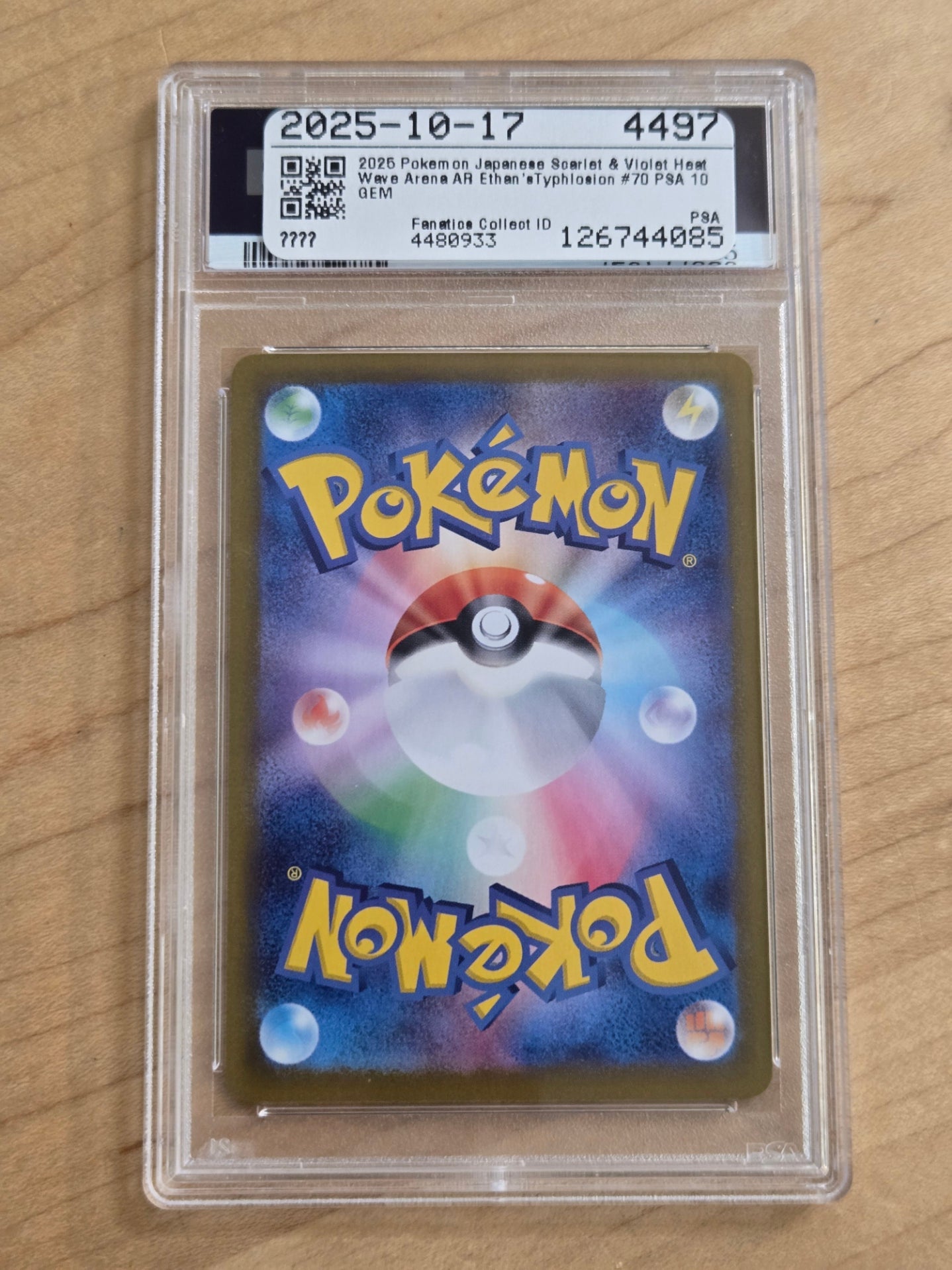 Pokemon Ethan's Typhlosion # 070 - SV9a - PSA 10 Mint Japanese