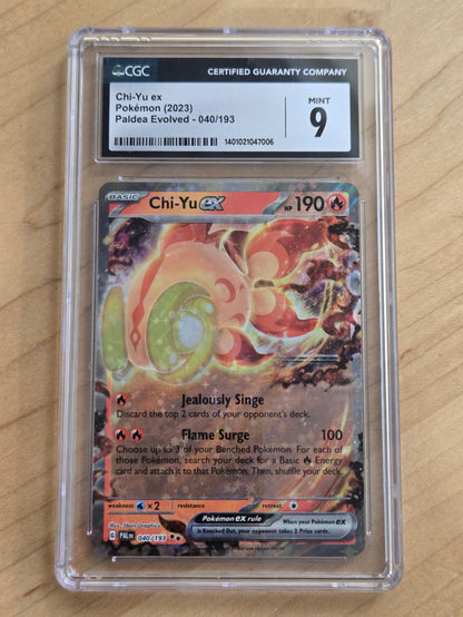 Pokemon Chi-Yu ex # 040 - Paldea Evolved - CGC 9 Mint