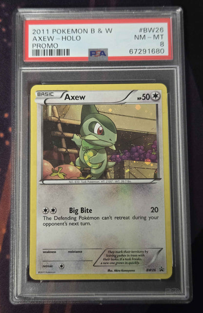 Pokemon Axew # BW26 Holo B&W Promo - PSA 8
