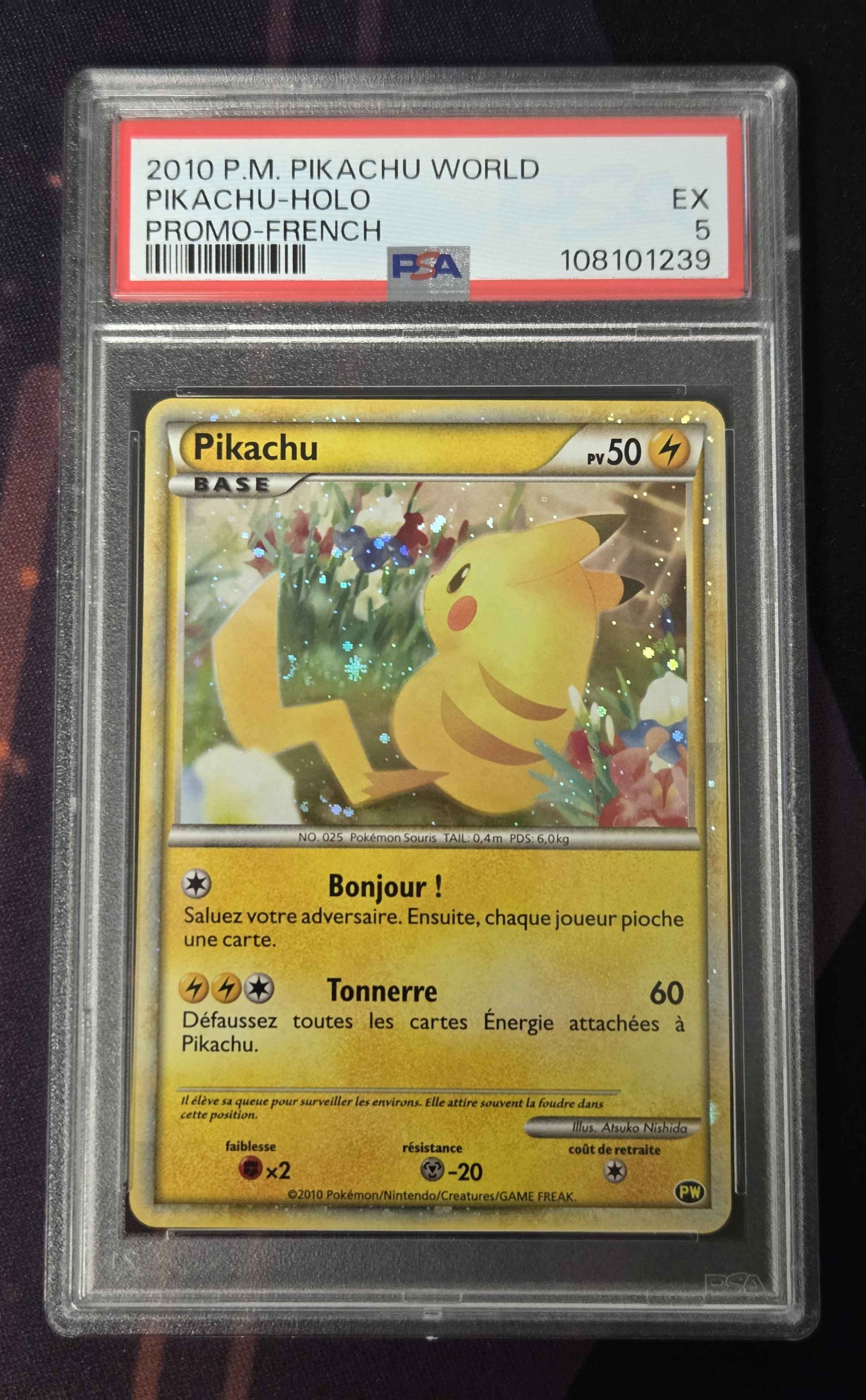 French Pokemon Pikachu Pokemon World Promo - PSA 5
