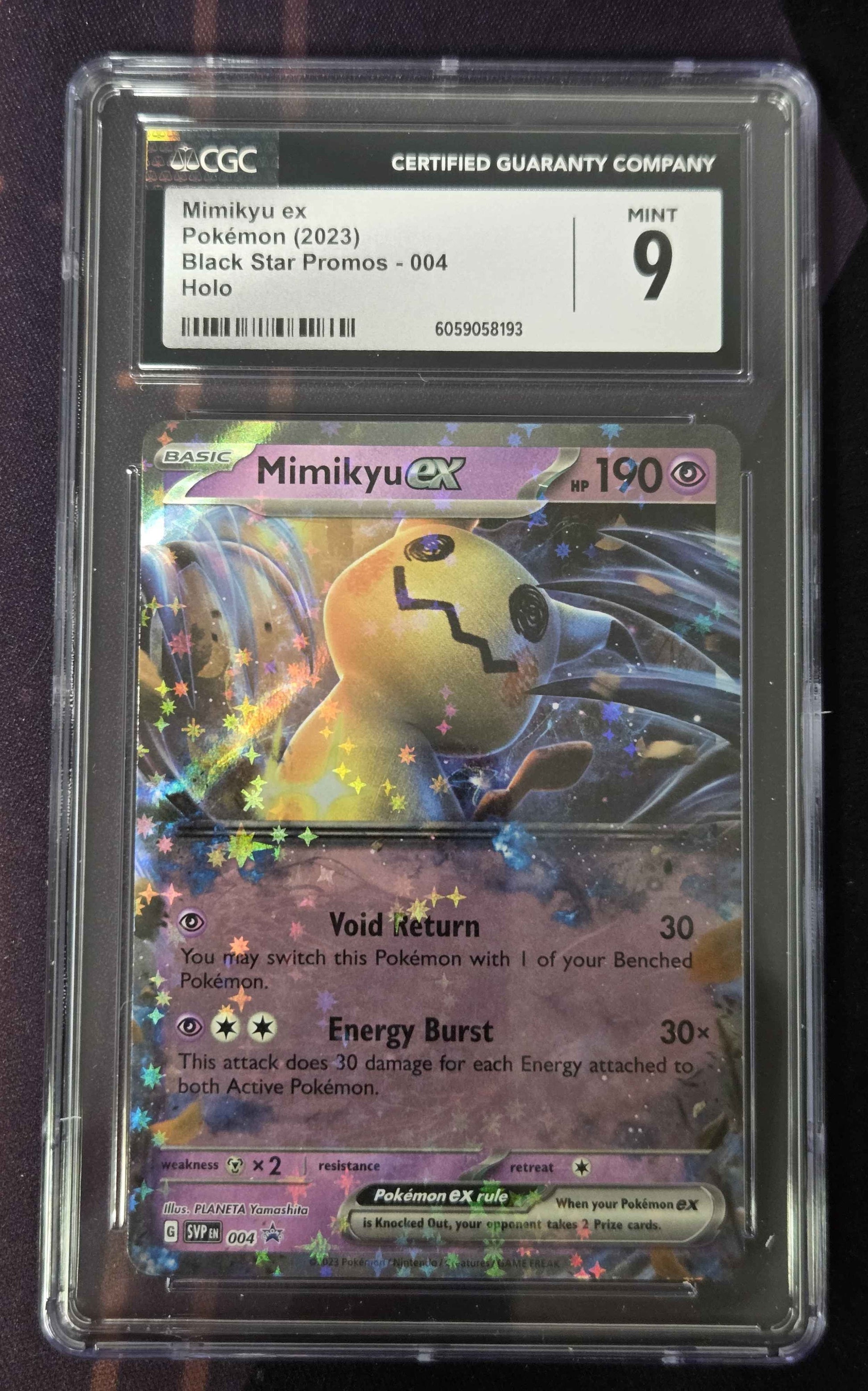 Pokemon Mimikyu ex # 004 - Black Star Promo - CGC 9
