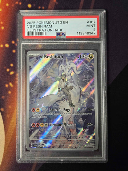 Pokemon N's Reshiram # 167 - Journey Together - PSA 9
