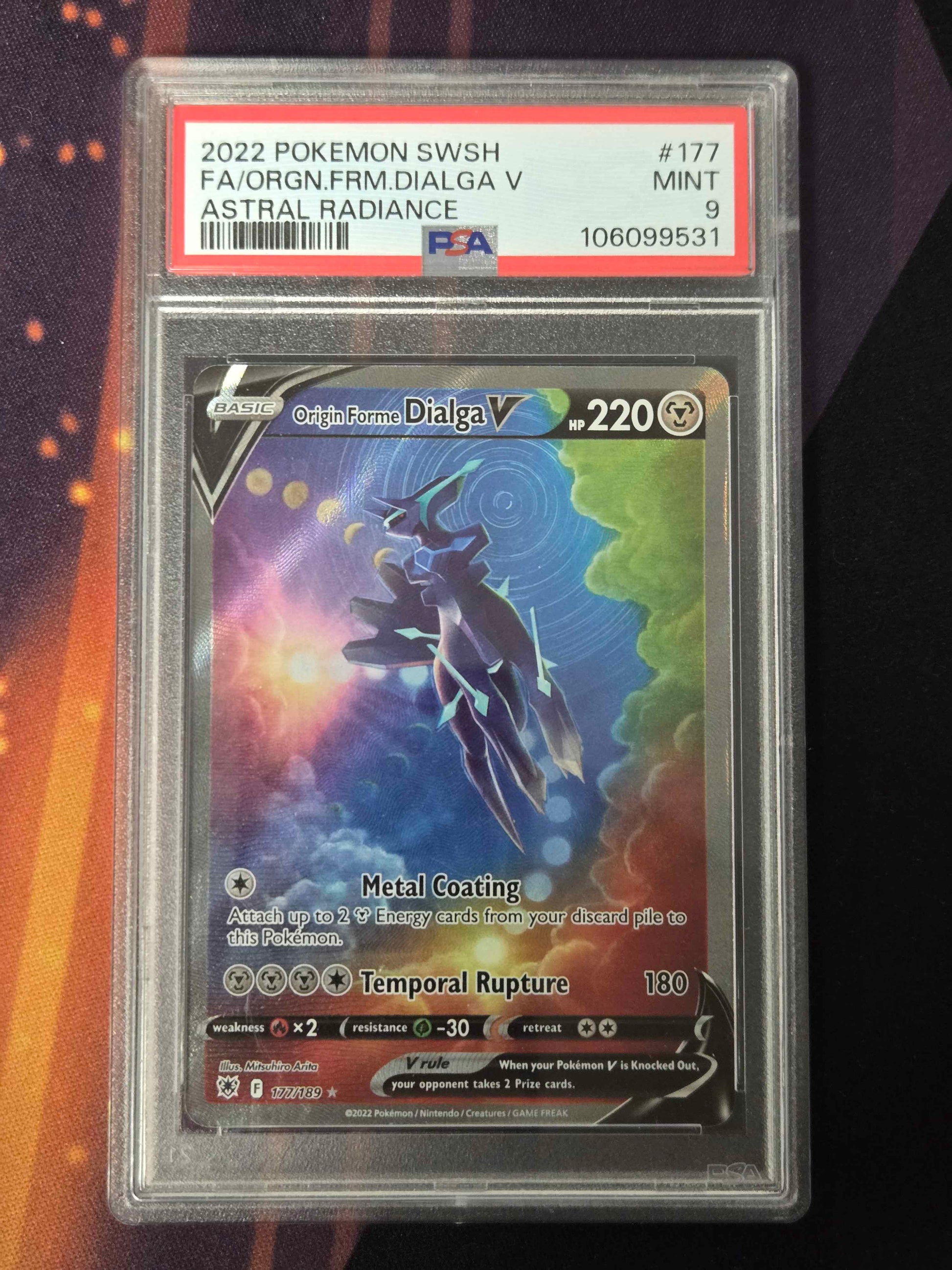 Pokemon Origin Forme Dialga V # 177 - Astral Radiance - PSA 9
