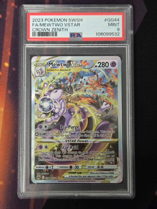 Pokemon Mewtwo VSTAR # GG44 - Crown Zenith - PSA 9
