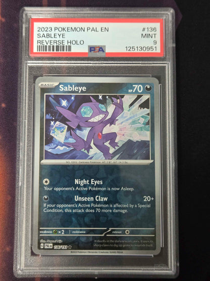 Pokemon Sableye # 136 - Paldea Evolved - Graded PSA 9
