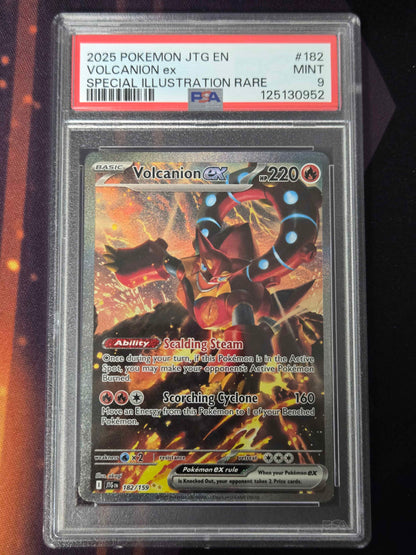 Pokemon Volcanion ex # 182 - Journey Together - Graded PSA 9
