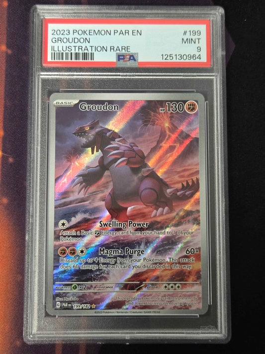 Pokemon Groudon # 199 - Paradox Rift - Graded PSA 9
