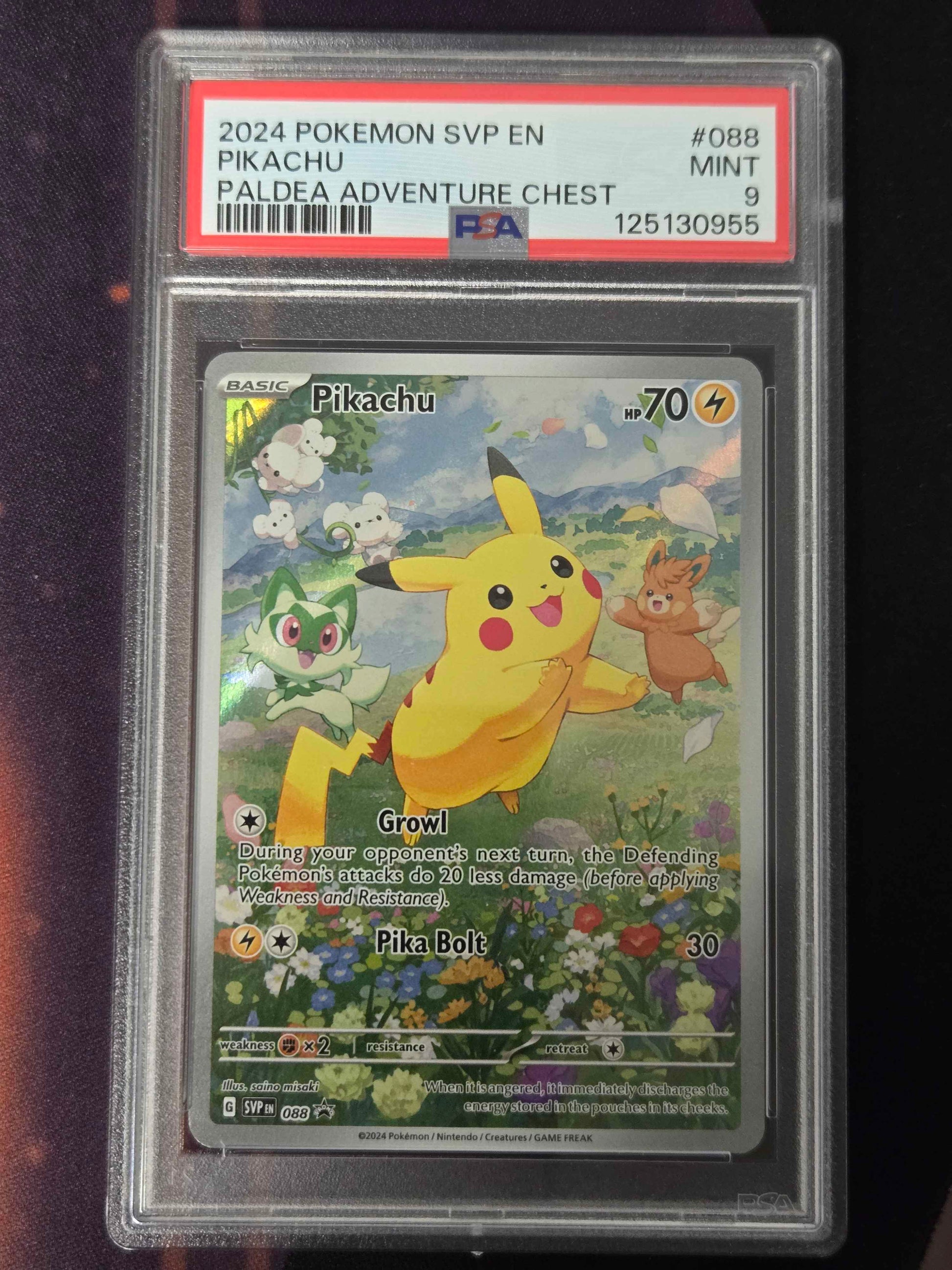 Pokemon Pikachu # 088 - Scarlet Violet Promo - Graded PSA 9
