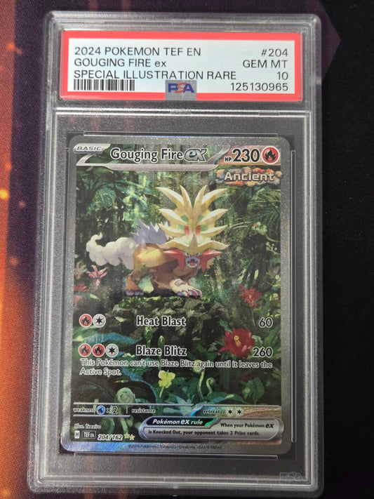Pokemon Gouging Fire ex # 204 - Temporal Forces - Graded PSA 10
