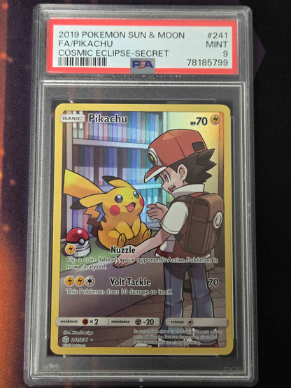 Pokemon Pikachu # 241 - Cosmic Eclipse - Graded PSA 9
