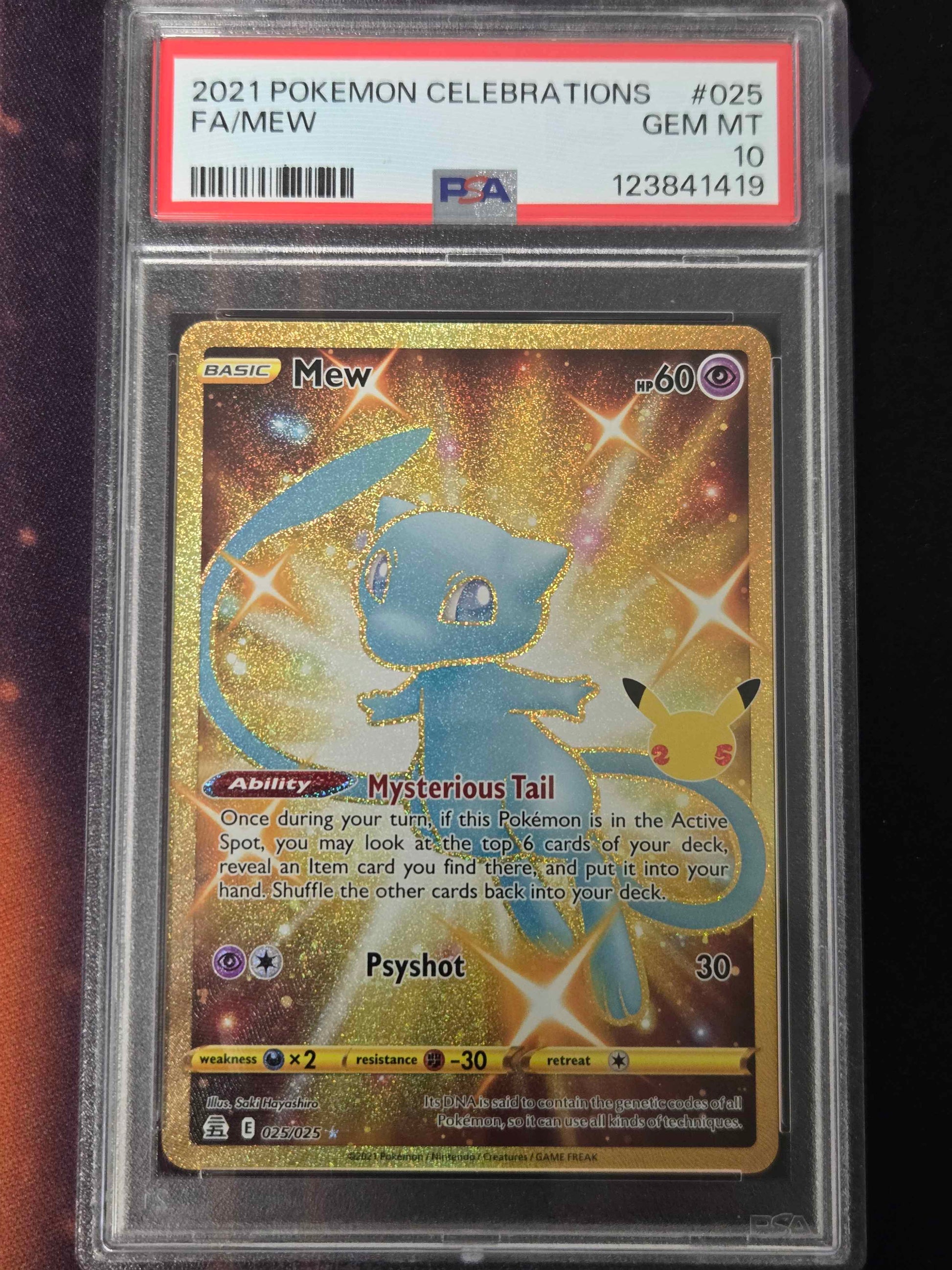 Pokemon Mew # 025 - Celebrations - Graded PSA 10
