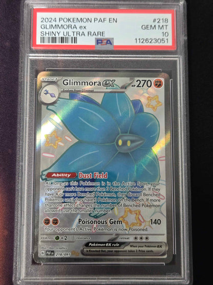 Pokemon Glimmora ex # 218 - Paldean Fates - PSA 10
