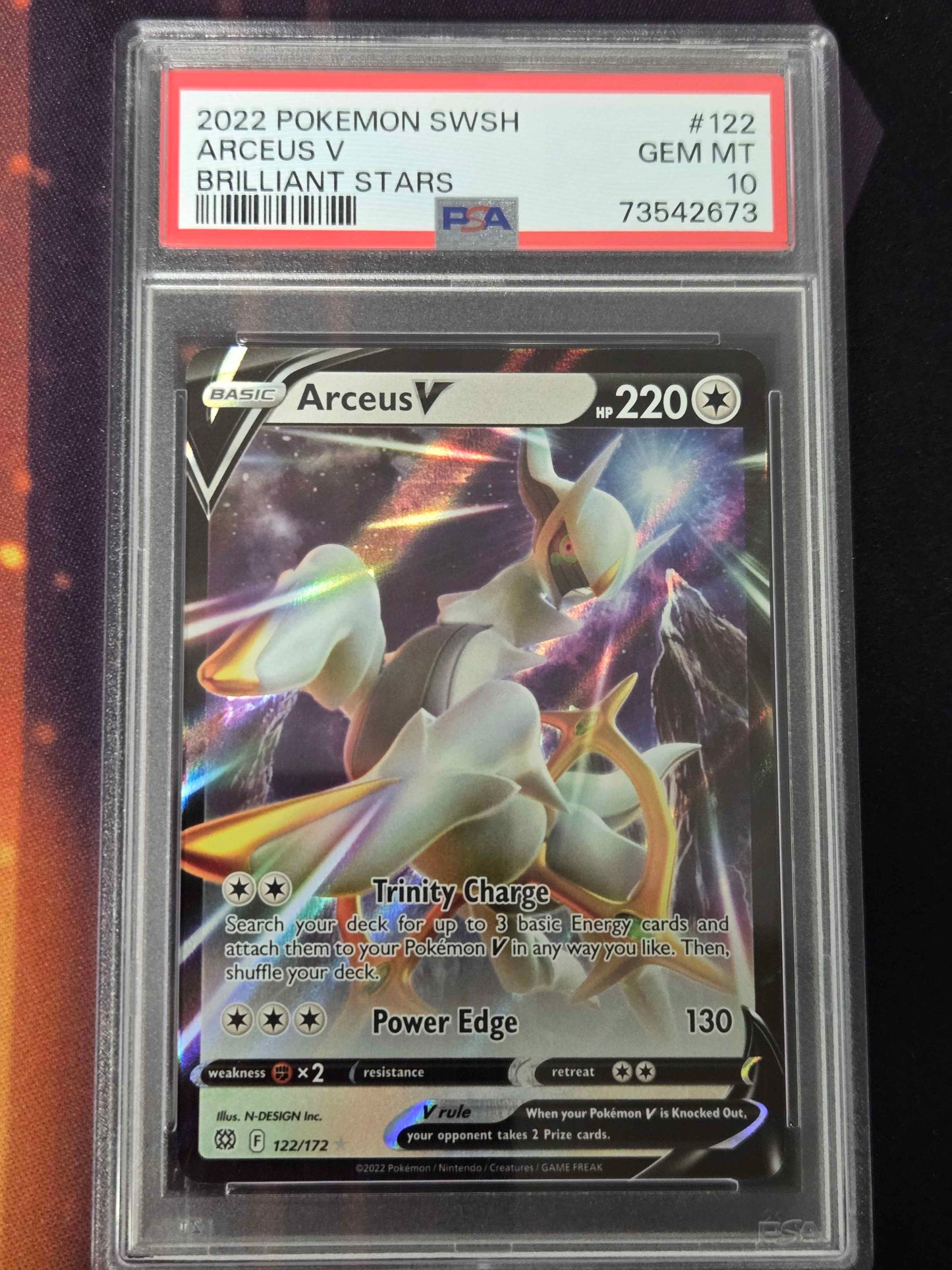 Pokemon Arceus V # 122 - Brilliant Stars - PSA 10
