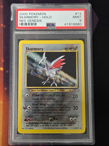 Pokemon Skarmory # 13 - Neo Genesis - Graded PSA 9
