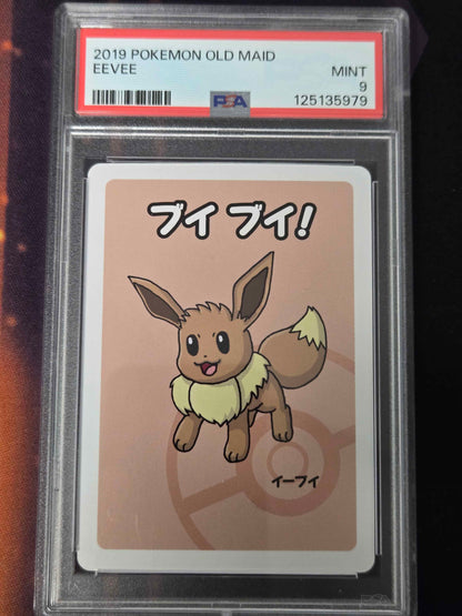 Japanese Pokemon Eevee Playing Card - Old Maid - Graded PSA 9

