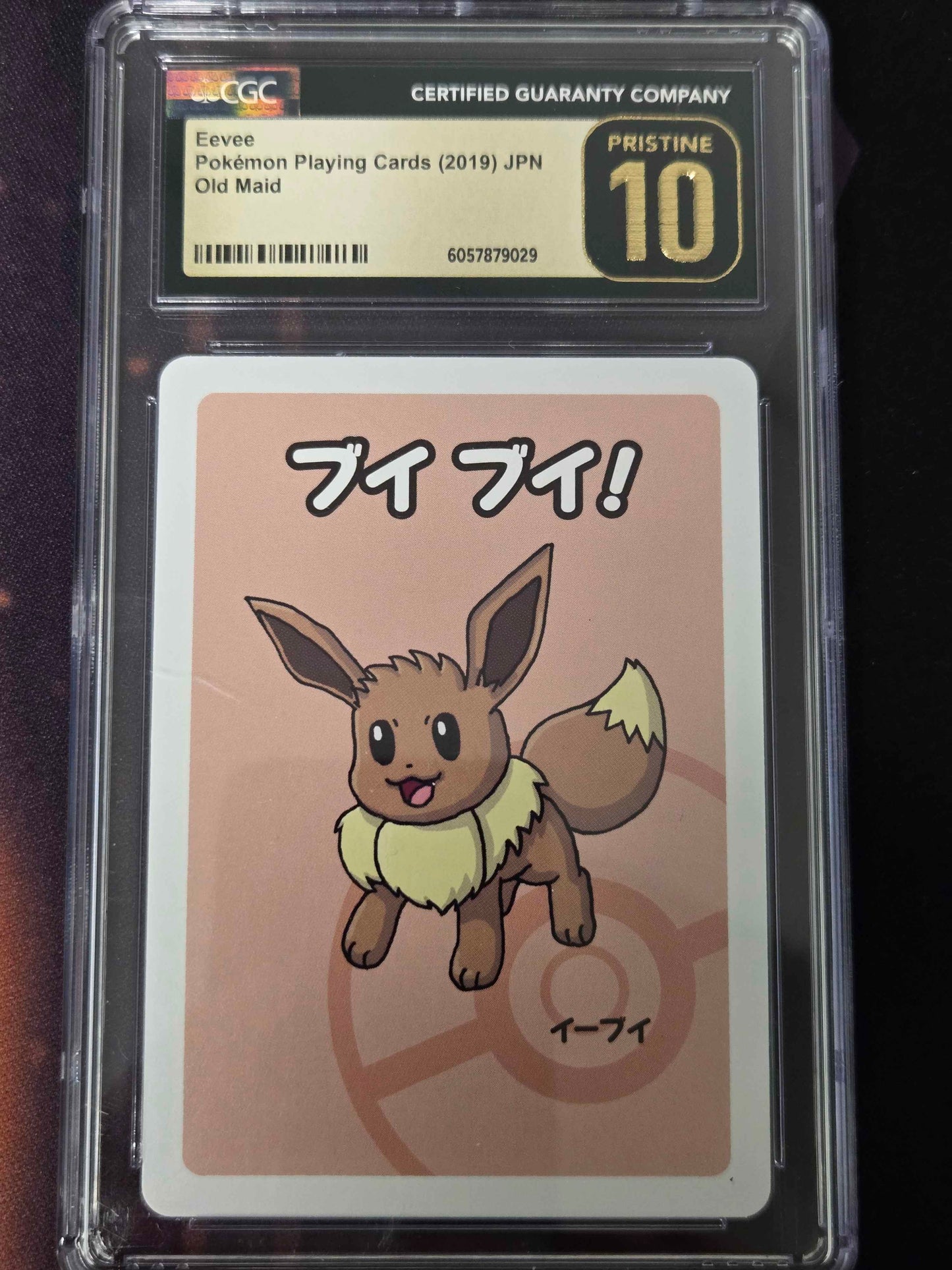Japanese Pokemon Eevee Playing Card - Old Maid - Graded CGC 10
