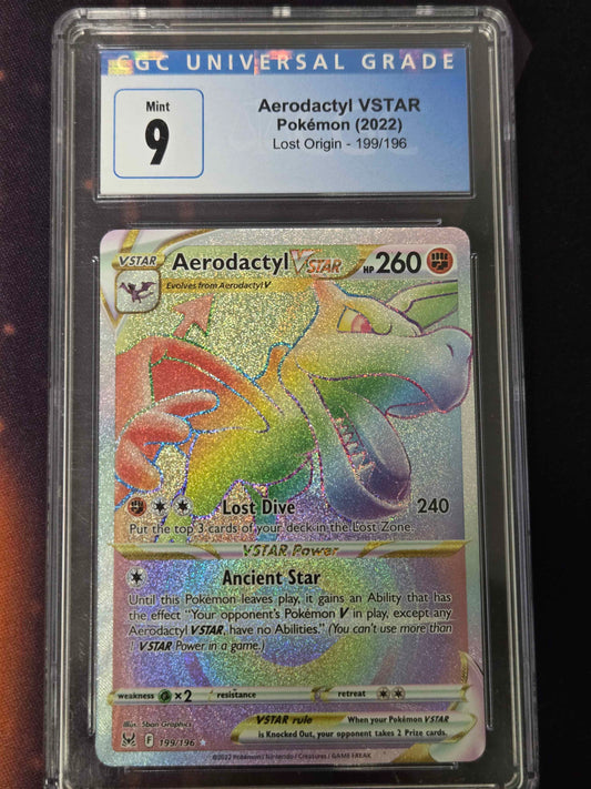 Pokemon Aerodactyle VSTAR # 199/196 - Lost Origin - Graded CGC 9
