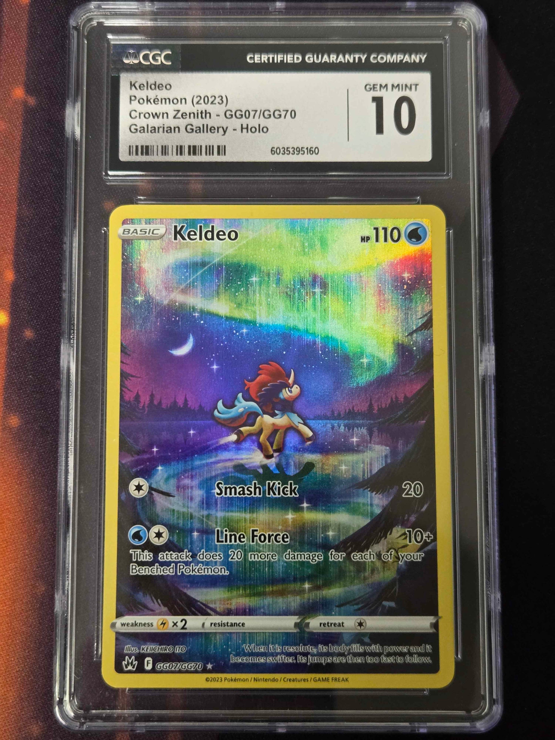 Pokemon Keldeo # GG07/GG70 - Crown Zenith - Graded CGC 10
