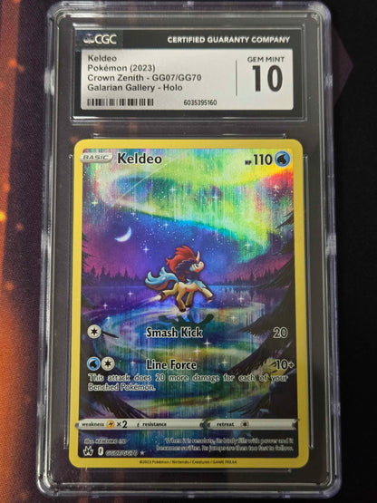 Pokemon Keldeo # GG07/GG70 - Crown Zenith - Graded CGC 10

