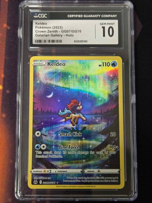 Pokemon Keldeo # GG07/GG70 - Crown Zenith - Graded CGC 10
