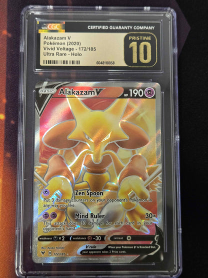 Pokemon Alakazam V # 172/185 - Vivid Voltage - Graded CGC 10
