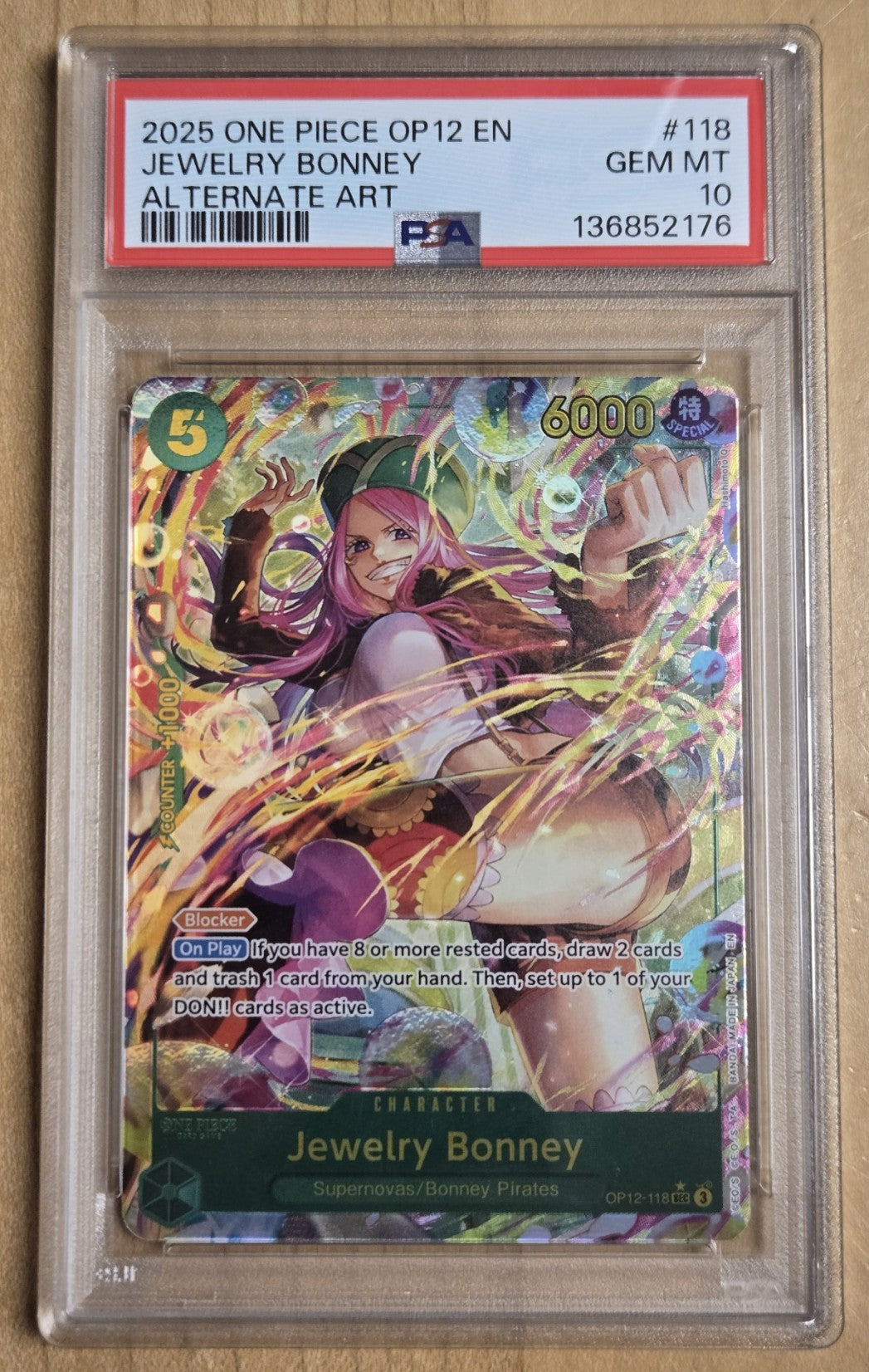 One Piece Jewelry Bonney # 118 - OP12 - Graded PSA 10
