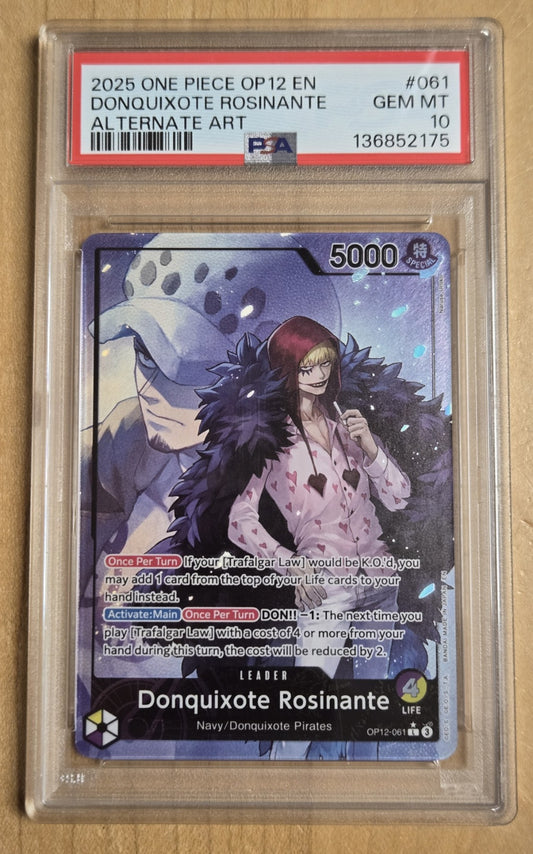One Piece Donquuixote Rosinante # 061 - OP12 - Graded PSA 10
