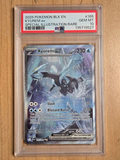 Pokemon Kyruem ex # 165 - Black Bolt - Graded PSA 10
