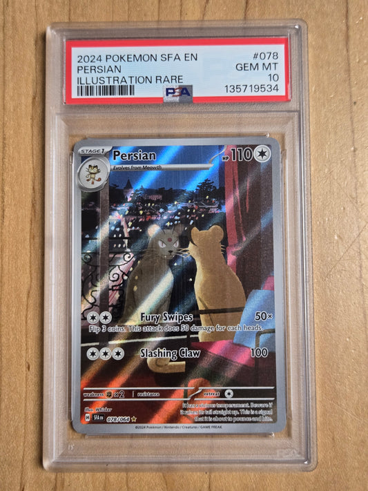 Pokemon Persian # 078 - Shrouded Fable - Graded PSA 10
