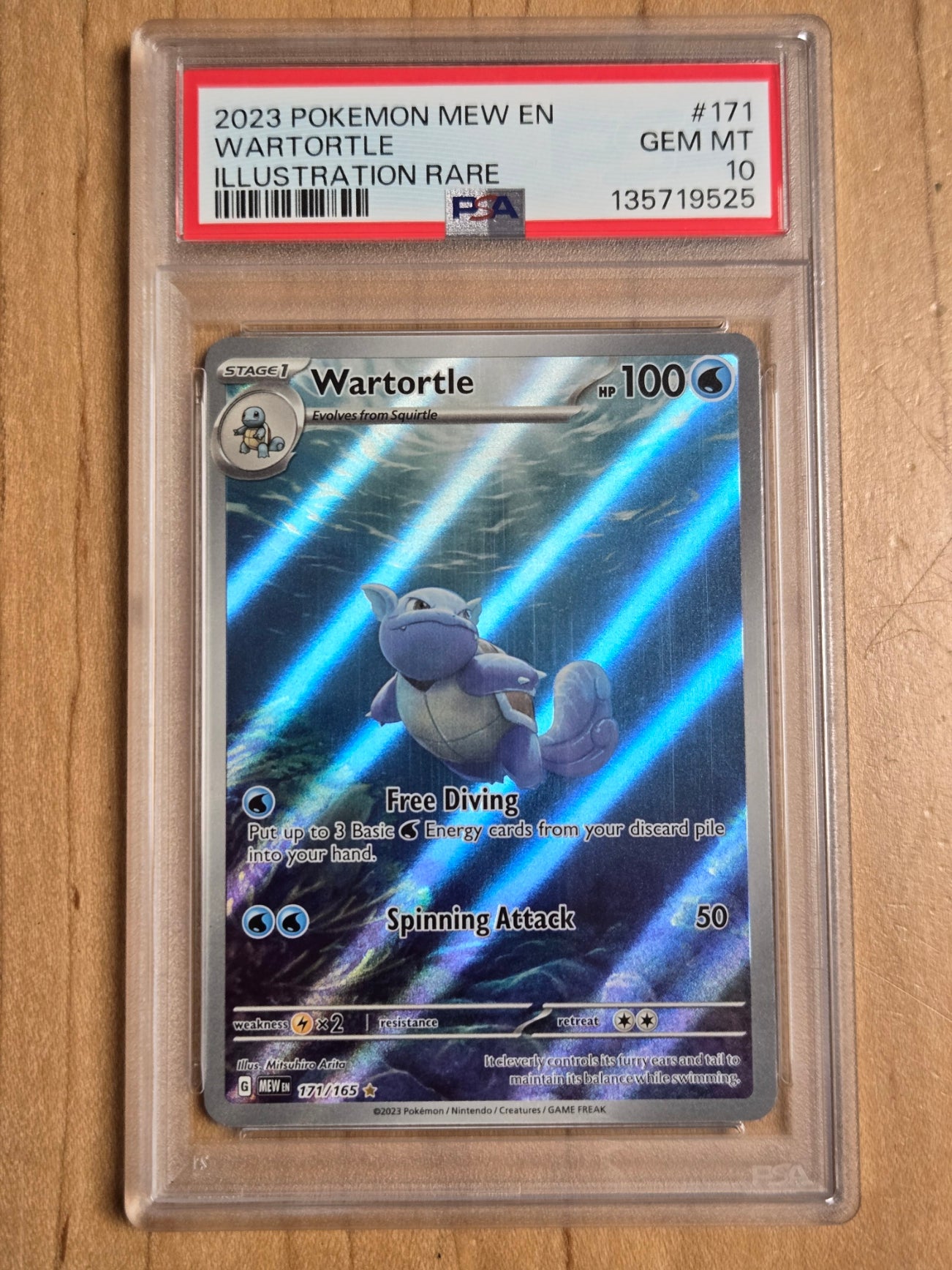 Pokemon Wartortle # 171 - S&V 151 - Graded PSA 10
