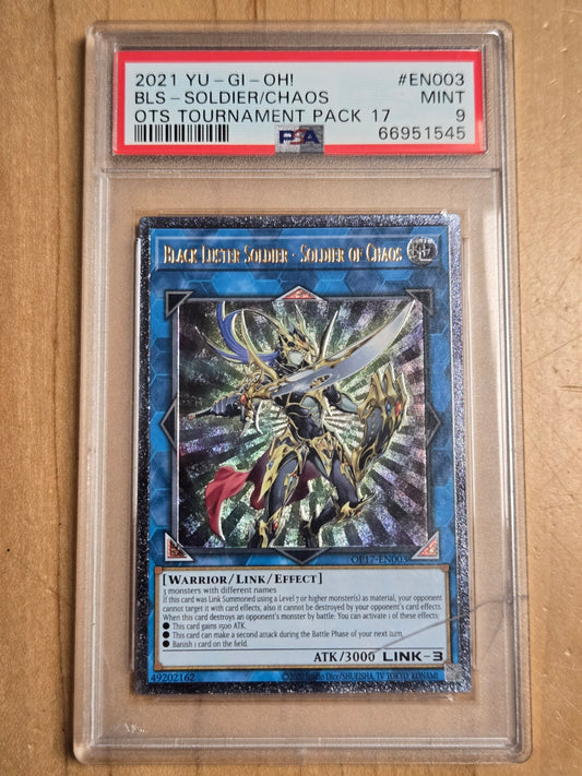YuGiOh Black Luster Solder of Chaos # EN003 - OTS - Graded PSA 9
