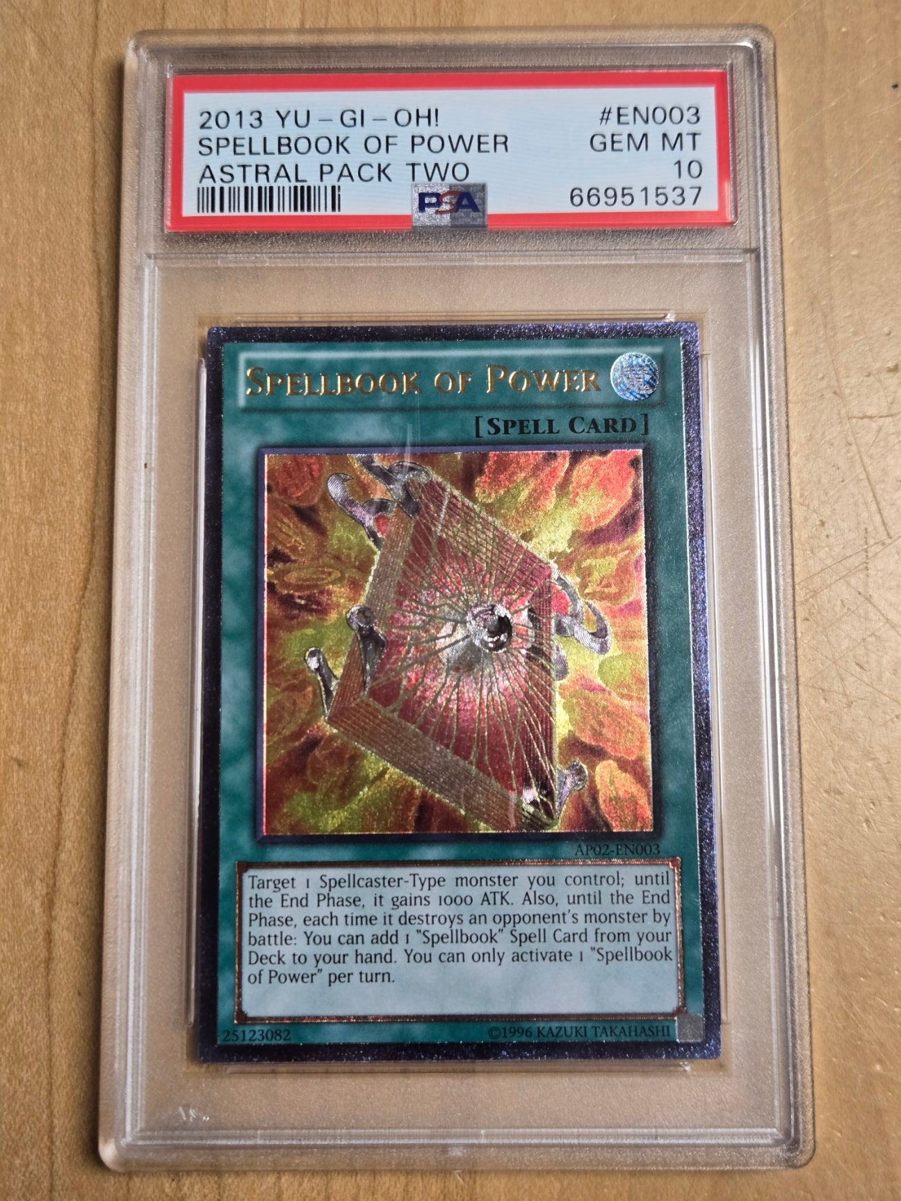 YuGiOh Spellbook of Power # EN003 - AP02 - Graded PSA 10
