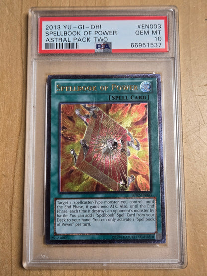 YuGiOh Spellbook of Power # EN003 - AP02 - Graded PSA 10
