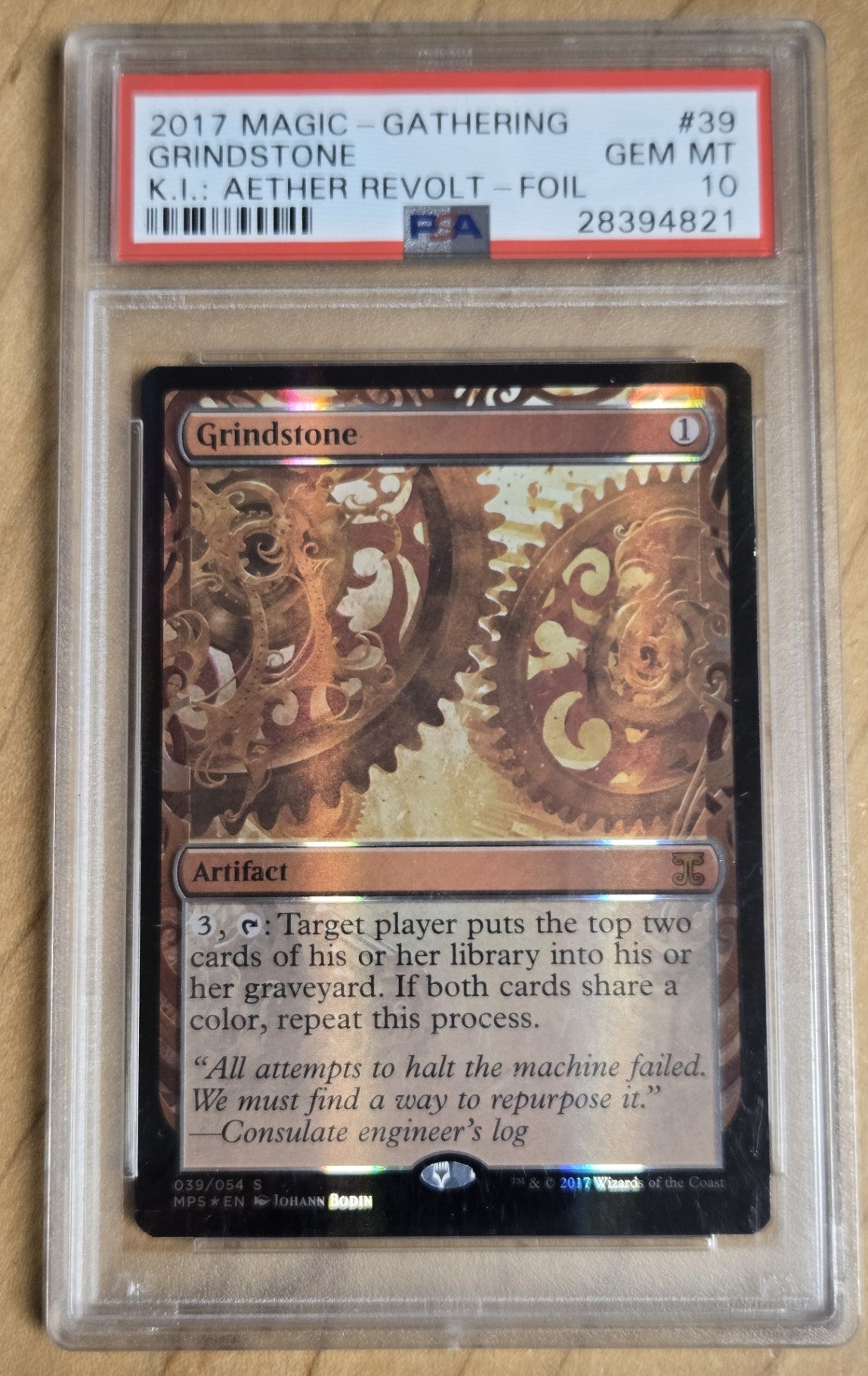MTG - Grindstone # 39/54 Aether Revolt Invention - Graded PSA 10
