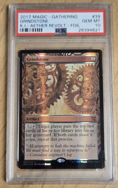 MTG - Grindstone # 39/54 Aether Revolt Invention - Graded PSA 10
