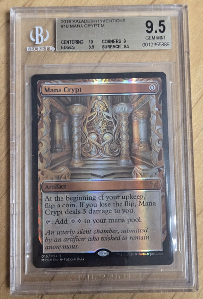 MTG - Mana Crypt # 16/54 Invention - Graded Beckett 9.5
