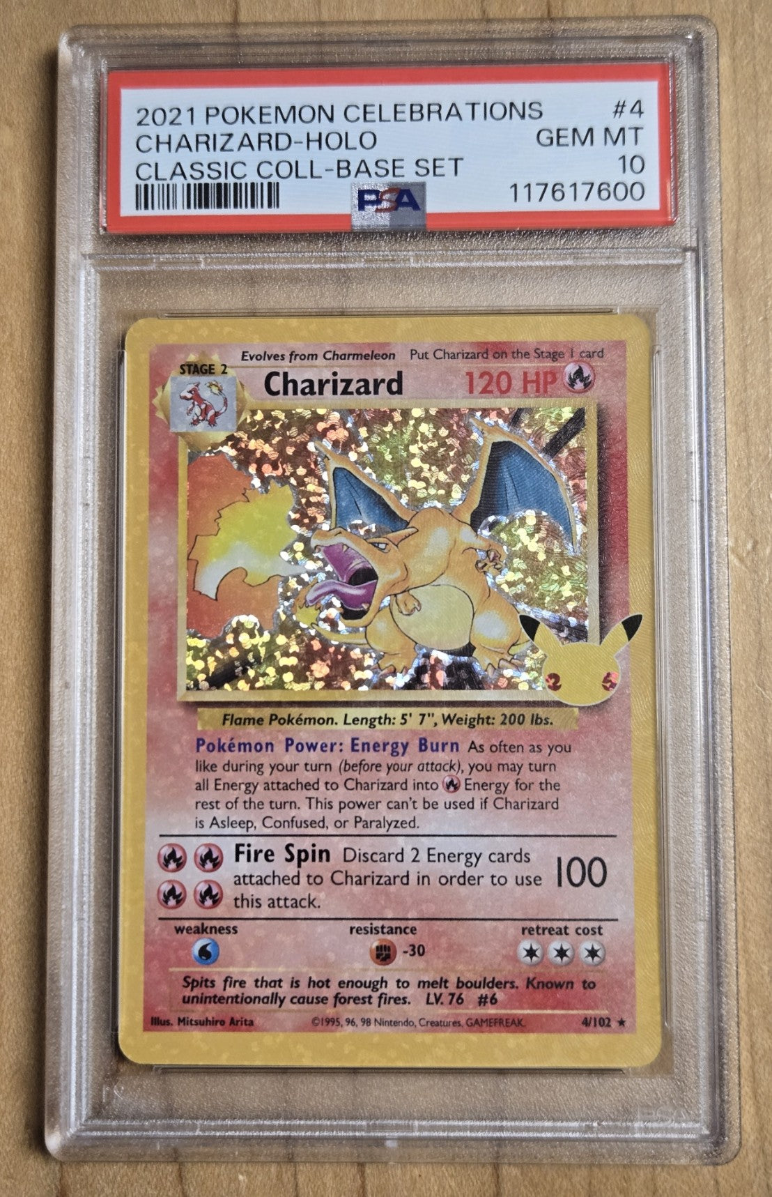 Pokemon Charizard # 4 - Celebrations - Graded PSA 10 Gem Mint
