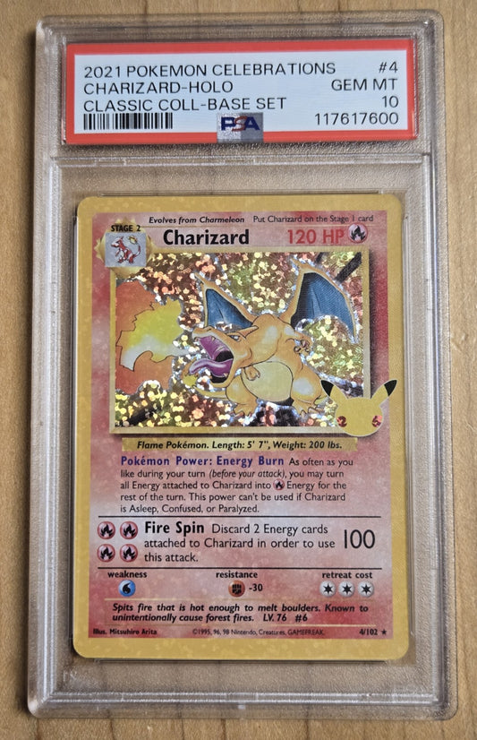 Pokemon Charizard # 4 - Celebrations - Graded PSA 10 Gem Mint
