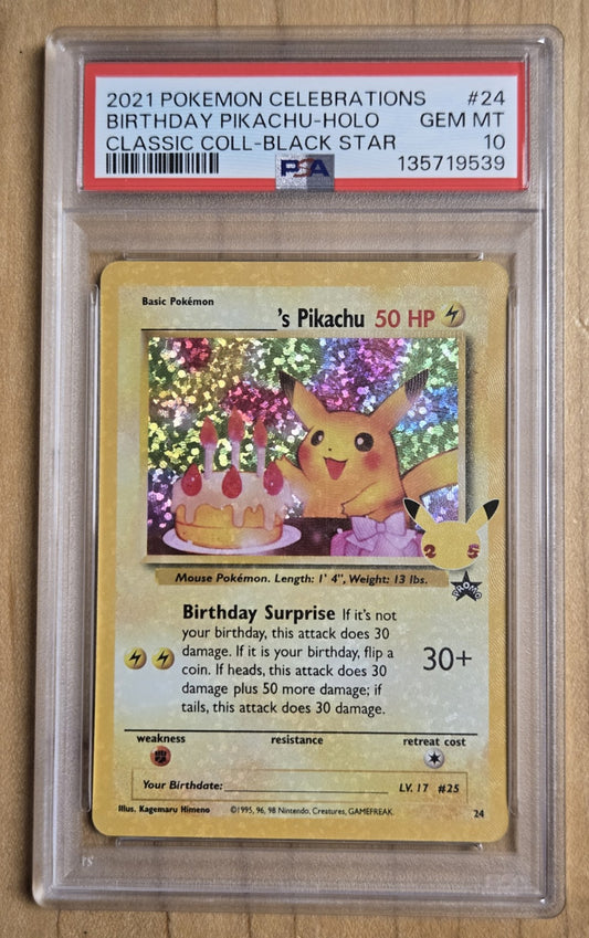 Pokemon Pikachu # 24 - Celebrations - Graded PSA 10 Gem Mint
