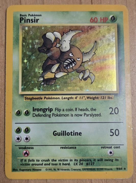Pokemon Pinsir Jungle 9/64 - No Set Symbol Error / Misprint - HP
