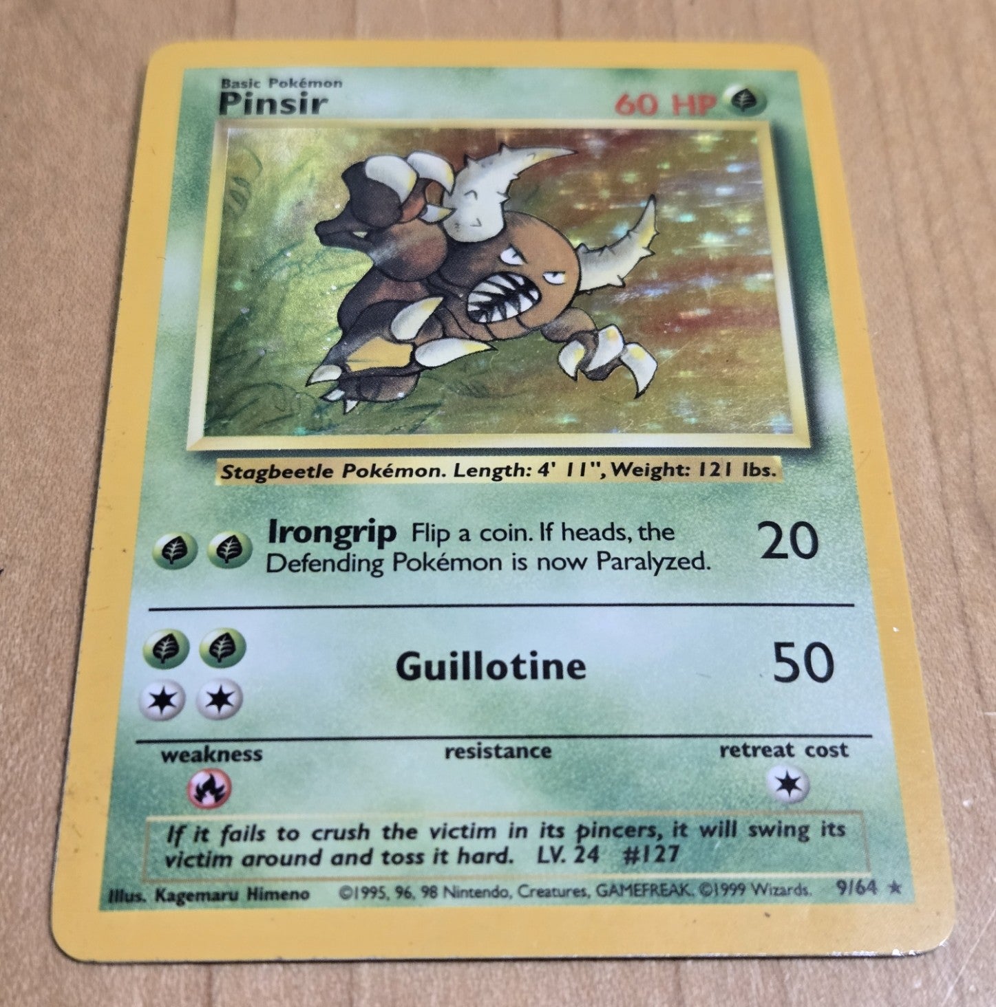 Pokemon Pinsir Jungle 9/64 - No Set Symbol Error / Misprint - HP
