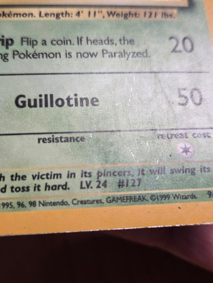 Pokemon Pinsir Jungle 9/64 - No Set Symbol Error / Misprint - HP
